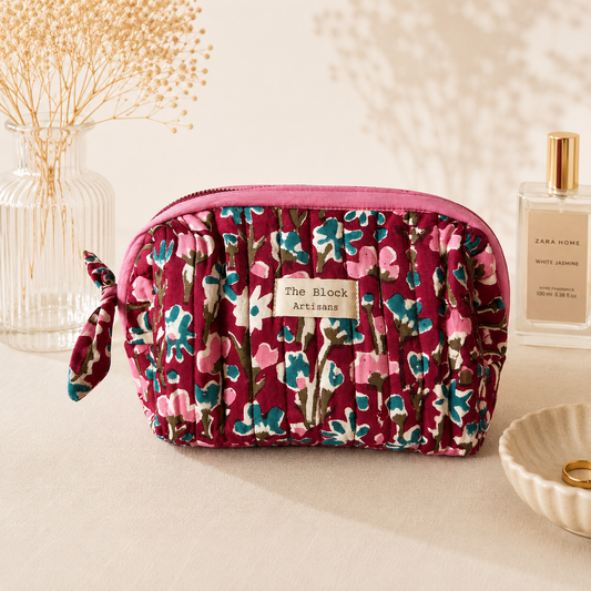 Berry Garden Bloom Medium Toiletry Bag — Elegant Organisation for Everyday Essentials
