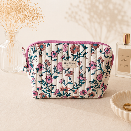 Spring Meadow Floral Toiletry Bag — Travel Storage Inspired by Spring Gardens