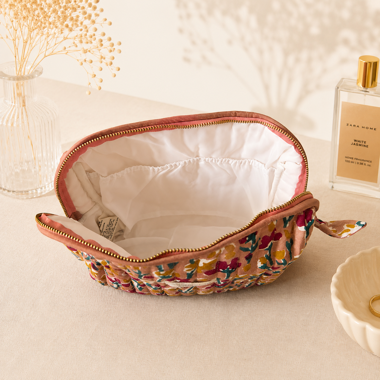 Festival Mosaic Bloom Toiletry Bag — Travel Storage with Vibrant Artisan Craft