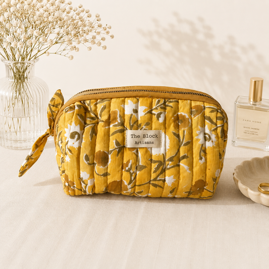 Sunny Meadow Floral Medium Toiletry Bag — Elegant Organisation for Daily Essentials