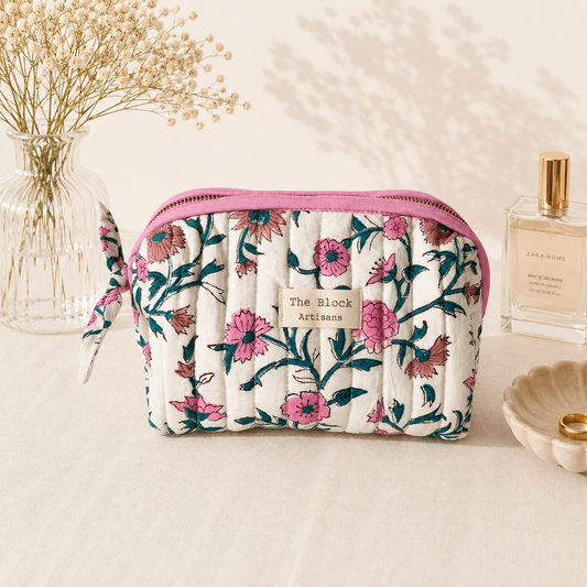 Spring Meadow Floral Medium Toiletry Bag — Elegant Organisation for Daily Essentials